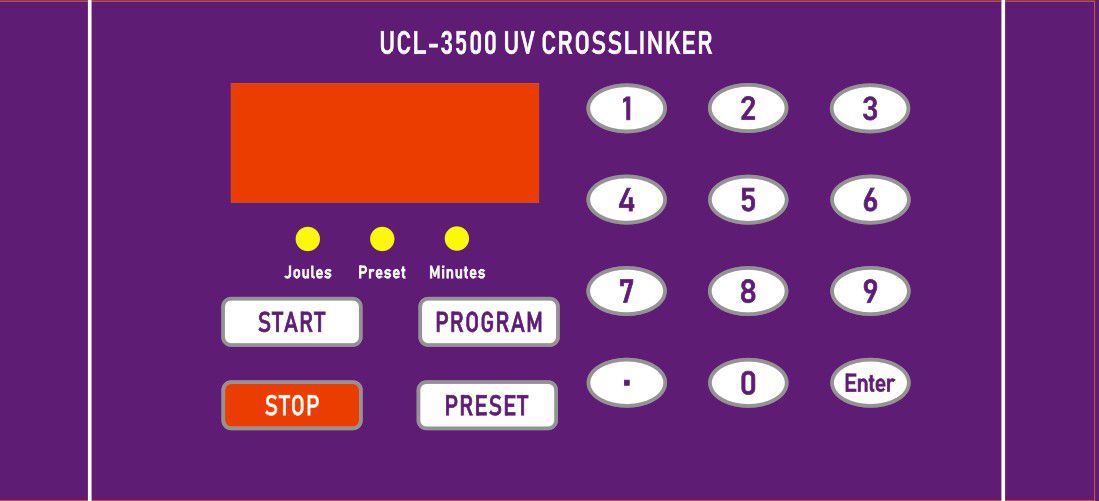 紫外交聯儀控製麵板 紫外交聯儀控製麵板